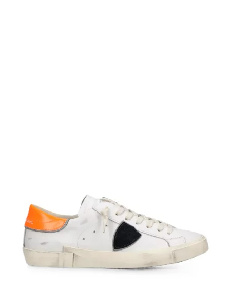 Sneakerși Philippe Model Paris din piele cu autograf alb