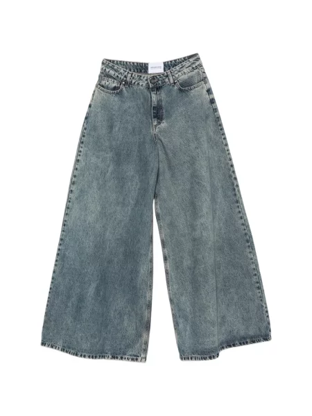 Blugi cu picior larg God Save Denim albastru