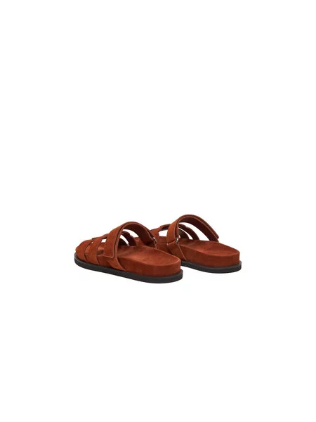 Papucs Tory Burch Ines Sport Slide Világos bézs
