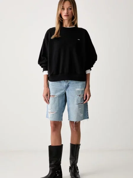 Levi's mikina dámska s bavlnou EVERYDAY CREW čierna