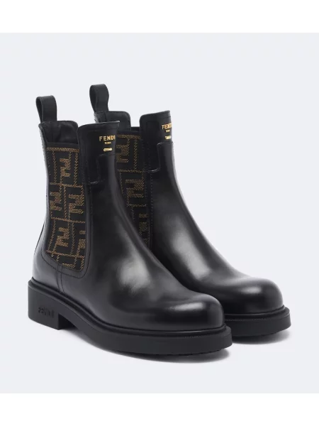 Botine chelsea Fendi din piele negru