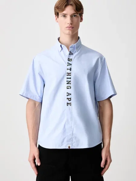 A Bathing Ape Camo Applique Oxford cămașă din pentru bărbați
