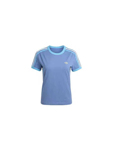 Adidas 3S Tee Slim Crew Blue Kobiety Koszulki adidas Originals Size: S niebieski