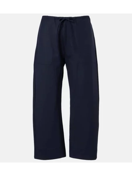 Pantaloni Leset de lână albastru