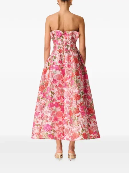 Rochie midi Elliatt fără bretele roz