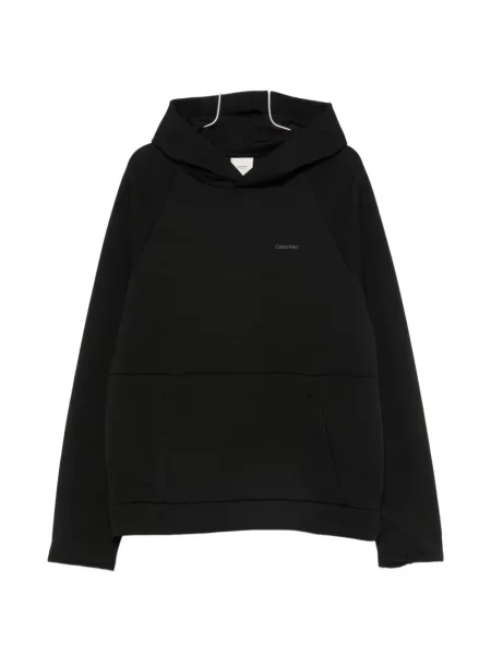 Hanorac cu glugă Calvin Klein cu imagine negru