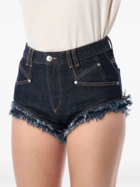 Pantaloni scurți din denim Marant Etoile albastru