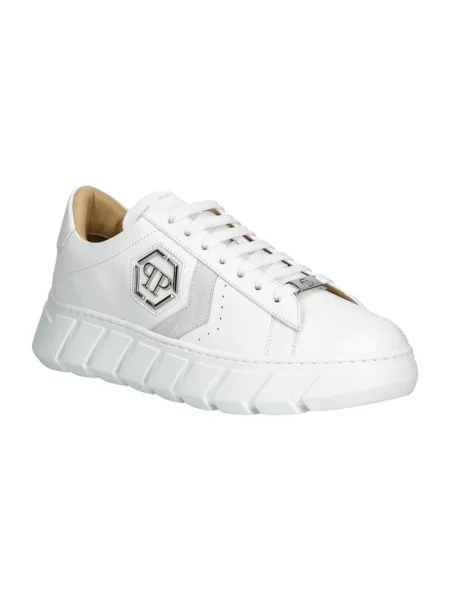 Sneakersy Philipp Plein skórzane białe