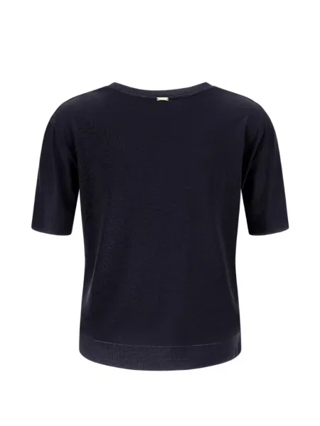 Оребрена тениска Herno синьо