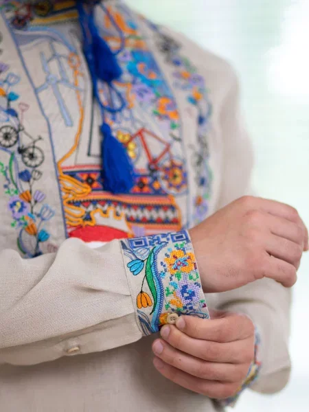 Льняная рубашка Edelvika бежевая