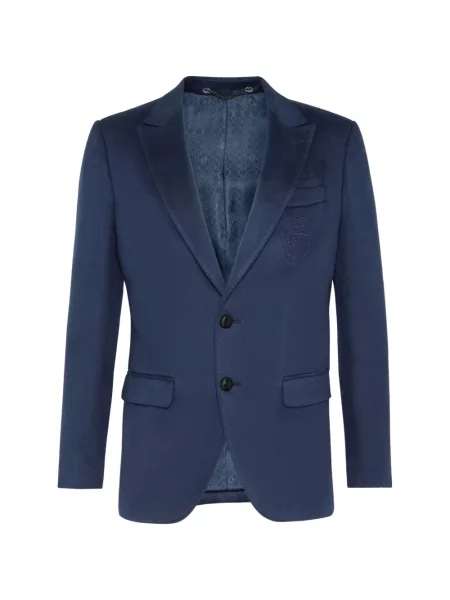 Sacou Billionaire cu broderie albastru
