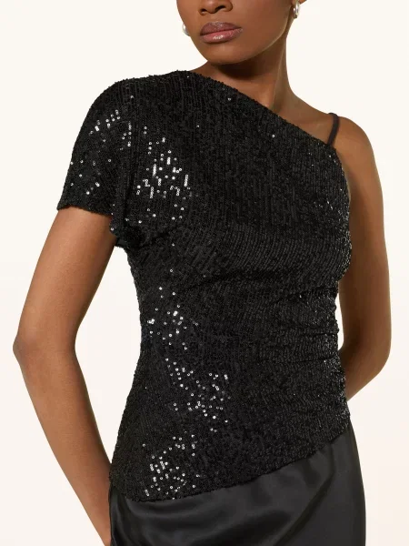 Top Esthé z cekinami czarny