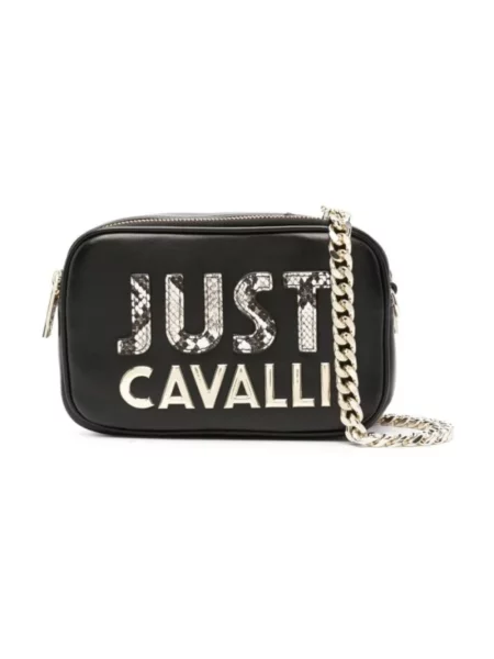 Torebka Just Cavalli z logo czarna