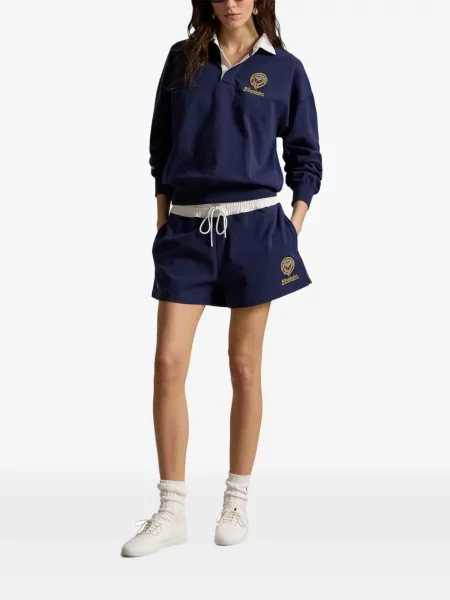 Велурени бягане с яка чорапи Polo Ralph Lauren синьо