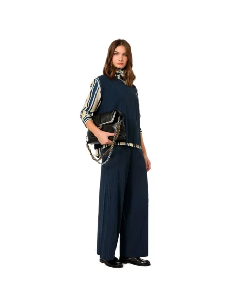 Spodnie Weekend Max Mara niebieskie