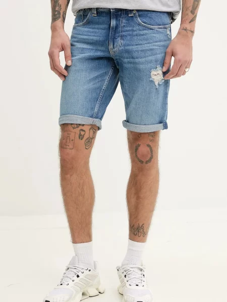 Дънков къс панталон Tommy Jeans синьо