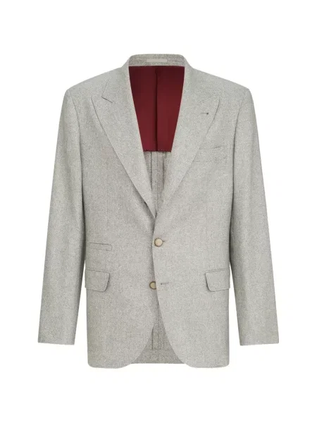 Sacou Brunello Cucinelli de mătase gri