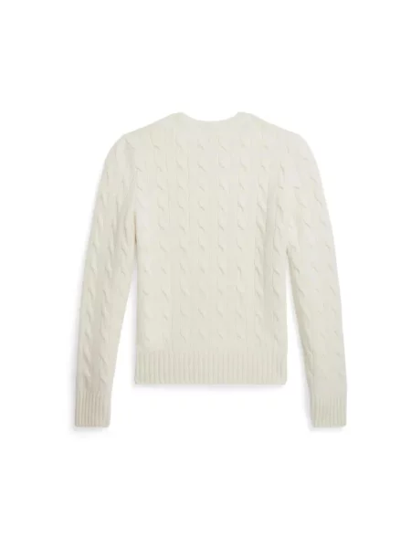 Dzianinowy sweter Ralph Lauren biały