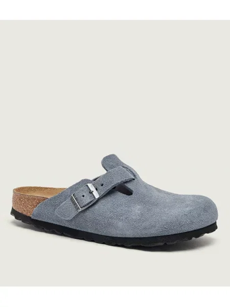 Birkenstock Mules încălțăminte Boston | piele întoarsă | narrow fit gri