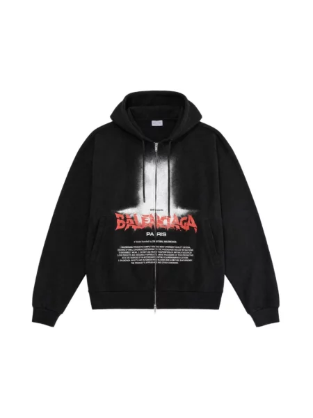 Lniany sweter Balenciaga czarny