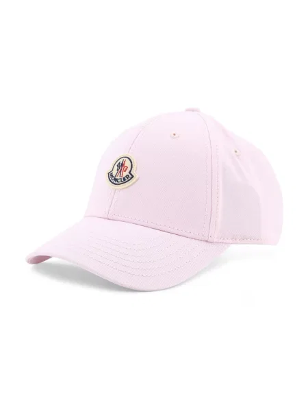 Czapka z daszkiem Moncler z logo różowa