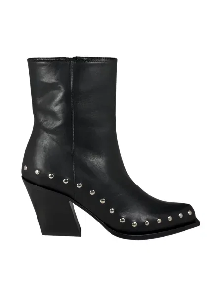 Lniane buty do kostki Vic Matie czarne