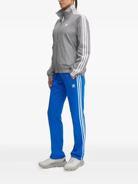 Tricou Adidas cu dungi cu broderie albastru
