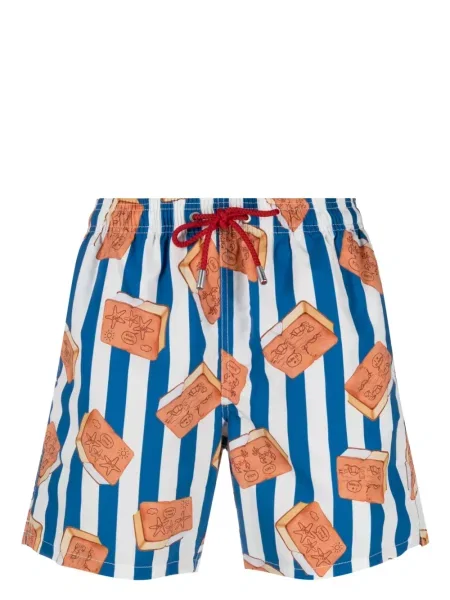 Slip de baie Mc2 Saint Barth cu imagine albastru