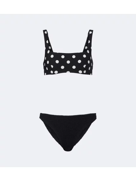 Bikini Hunza G cu buline negru
