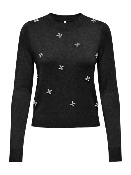 ONLY Pulover ONLVENICE melange / srebro crna