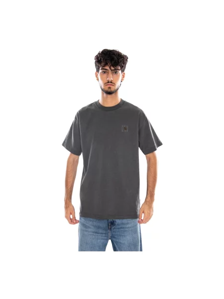 Carhartt WIP t-shirt S/S Vista T-Shirt szary gładki czarna