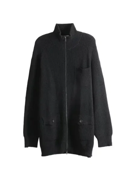 Cardigan Yohji Yamamoto tricotate negru