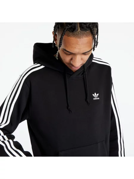 Adidas Bluzy Mężczyzna Czarny S Stripes Bluza Czarno-Biała Długi Rękaw biała