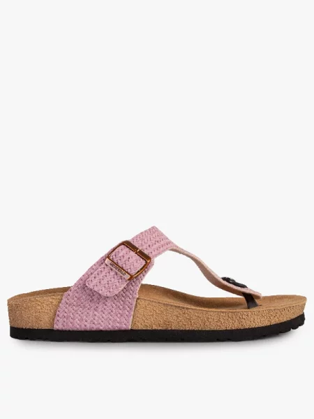 Шлепанцы Grunwald из искусственной кожи розовые