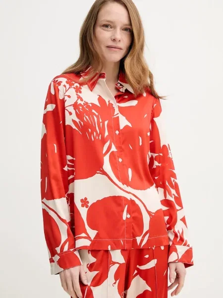 Marc O'Polo cămașă femei cu guler clasic relaxed portocaliu