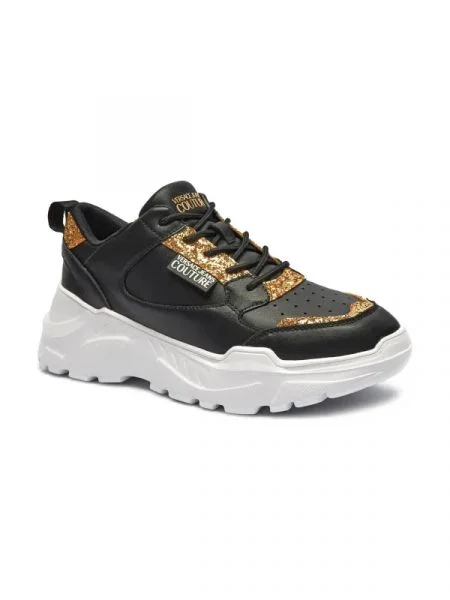Versace Jeans Couture Bőr sneakers tornacipő fekete