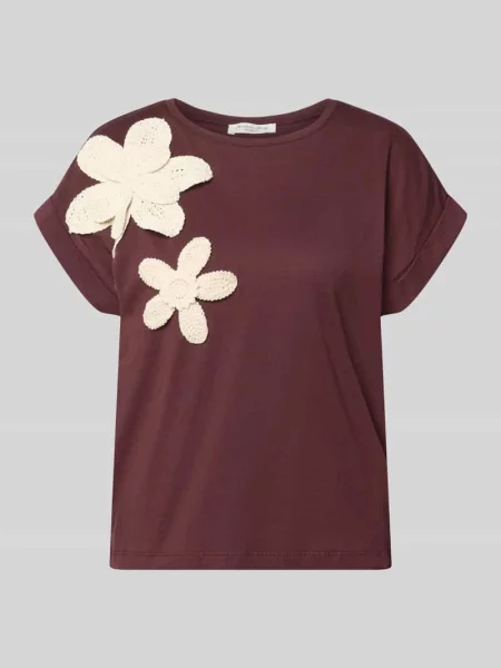 T-shirt z aplikacjami i okrągłym dekoltem Christian Berg Woman