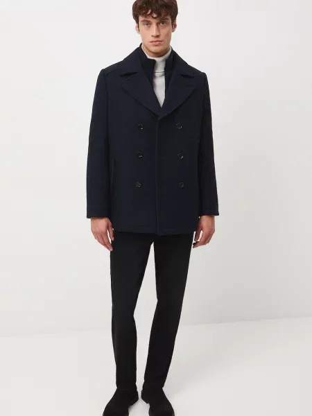 Medicine płaszcz wełniany granatowy
