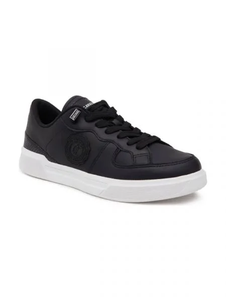 Just Cavalli Bőr sneakers tornacipő fekete