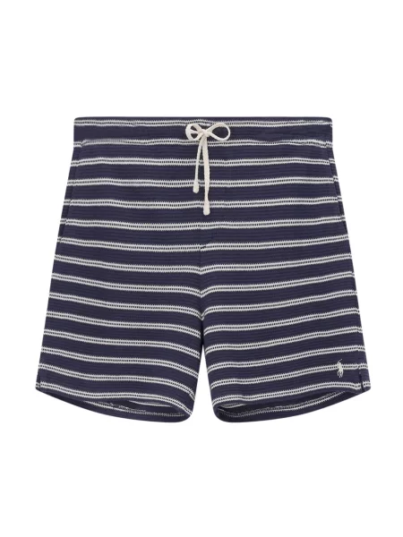Szorty Polo Ralph Lauren w paski z dżerseju z paskiem niebieskie