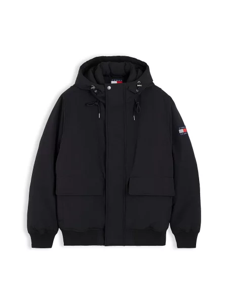 Tommy Jeans Geacă de primăvară-toamnă negru