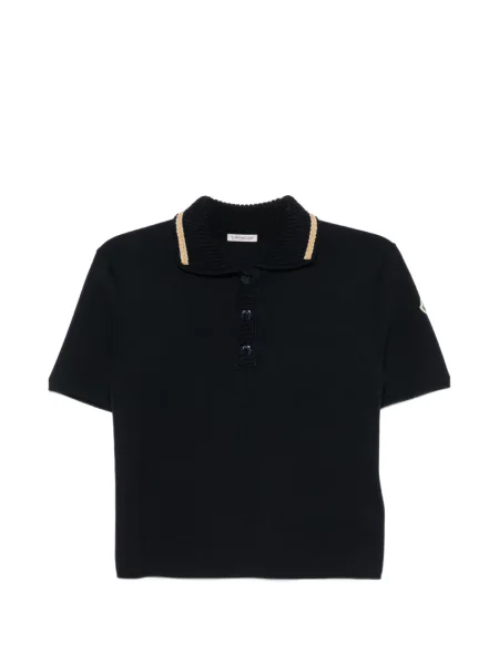 Tricou polo Moncler cu autograf albastru