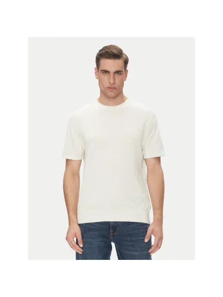 Calvin Klein T-Shirt Supima Εκρού Regular Fit