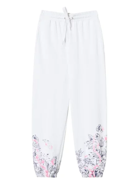 Pantaloni Twinset cu model floral cu imagine alb