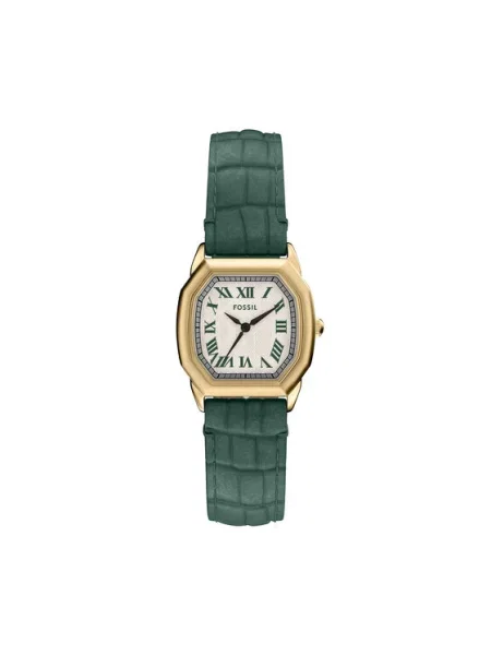 FOSSIL Ceas analogic HARLOW auriu negru / alb verde
