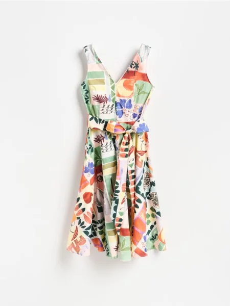 Reserved Rochie din cu model multicolor