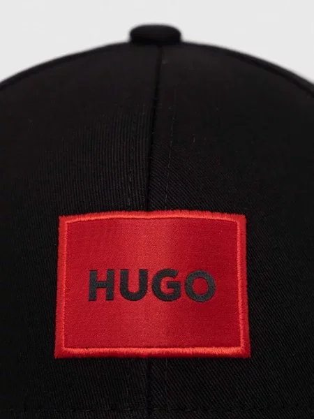 Бейсболка HUGO з аплікацією чорний