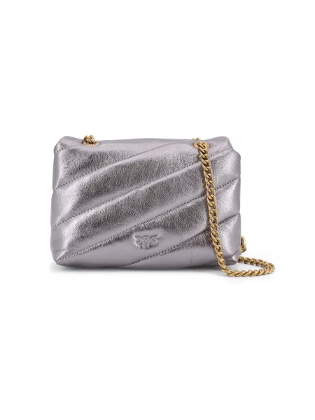 Torebka crossbody Pinko skórzana szara