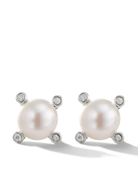 Cercei David Yurman cu perle argintiu