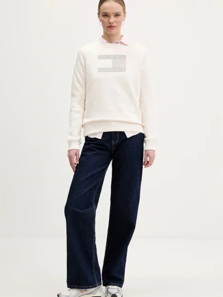 Tommy Jeans μπλούζα μπεζ